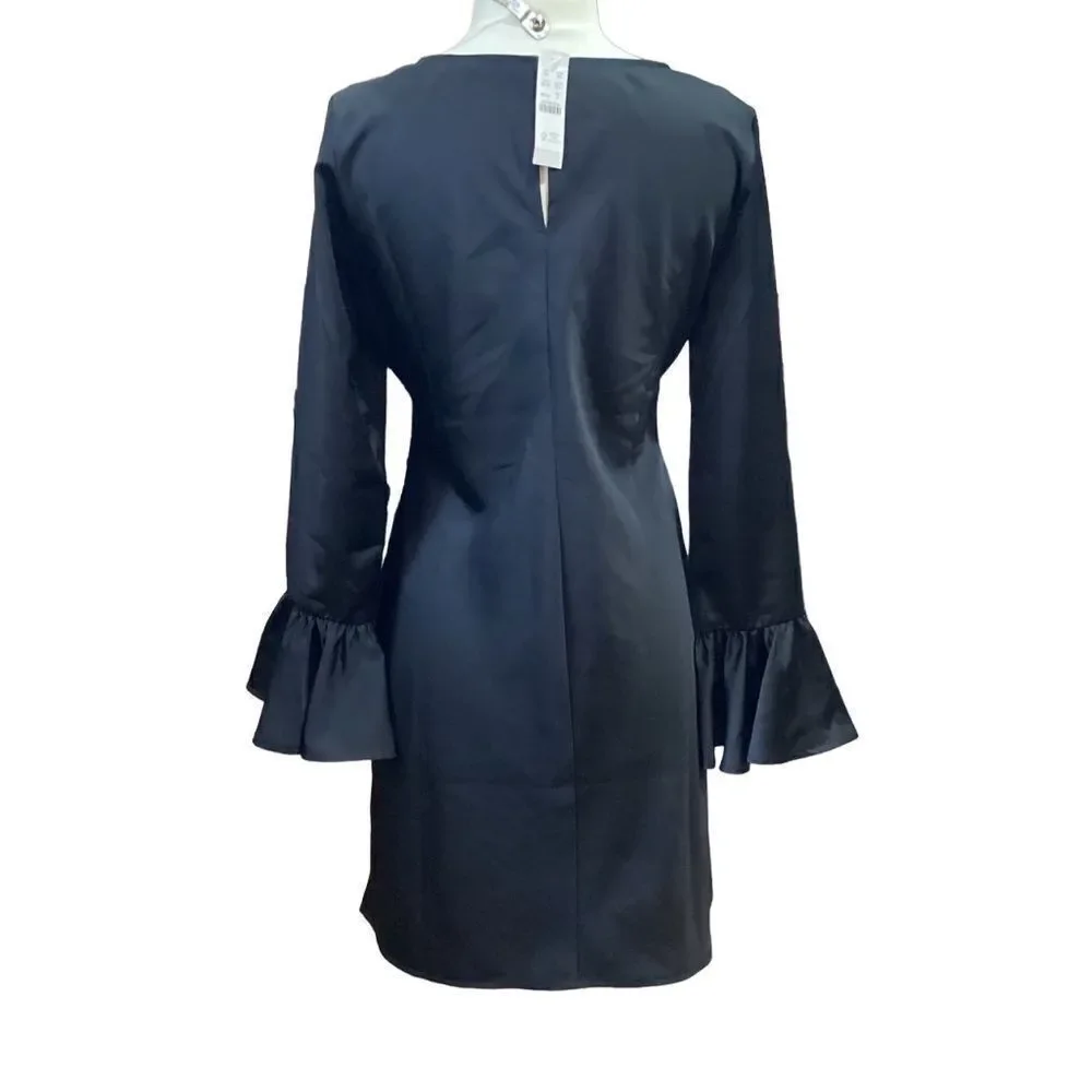 NWT J. Crew Winter Garden Dress Black Sz 2